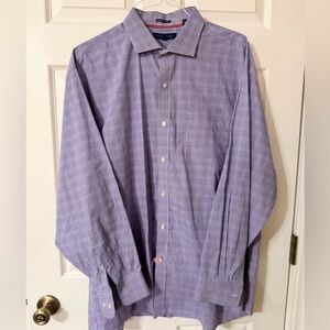 Men's Tommy Hilfiger Purple Checkered Button-down Shirt